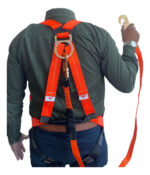 Kit Arnés Anti Caída 1 Anillo Y Línea De Vida 1.80mts Jostein Naranja Unitalla - Image 9