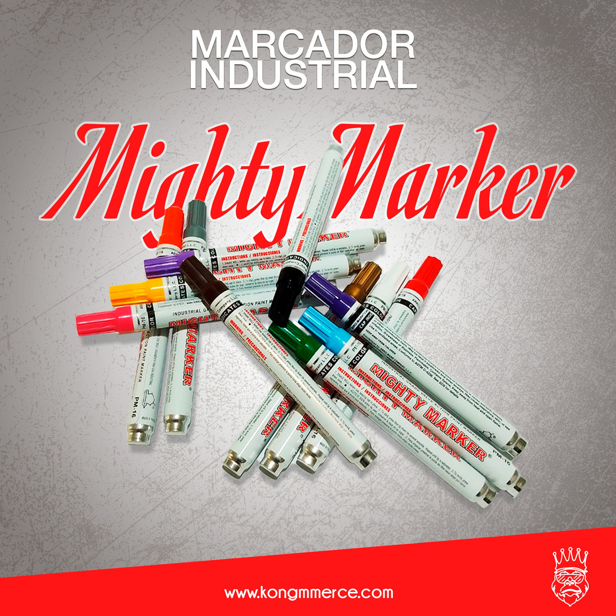 Marcadores Industriales Mighty Marker, P/acero Pack 3pz - Image 4