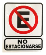 Letrero Señalética  No Estacionarse 25x20cm