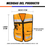 Chaleco Brigadista Alta Visibilidad Seguridad Industrial - Image 3