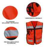 Chaleco Brigadista Alta Visibilidad Seguridad Industrial - Image 7