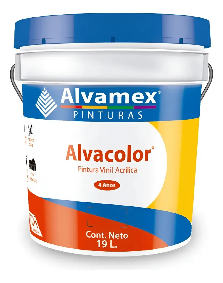 Pintura Vinilica 19l Alvacolor Int/exterior Mate 4 Años Color Blanco Perla - Image 1