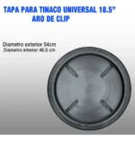 Tapa Para Tinaco Universal 18.5'' Con Aro De Clip Negro - Image 4