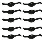 Barbiquejo Pack De 10 Piezas Elástico Con Mentón Bylack Para Casco Seguridad Negro