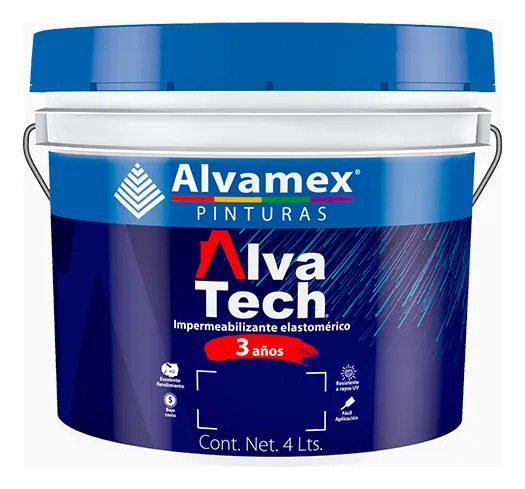 D_NQ_NP_2X_883901-MLM108023254587_032026-F Impermeabilizante De Calidad 4l Alvatech 3 Años Alvamex - Image 1
