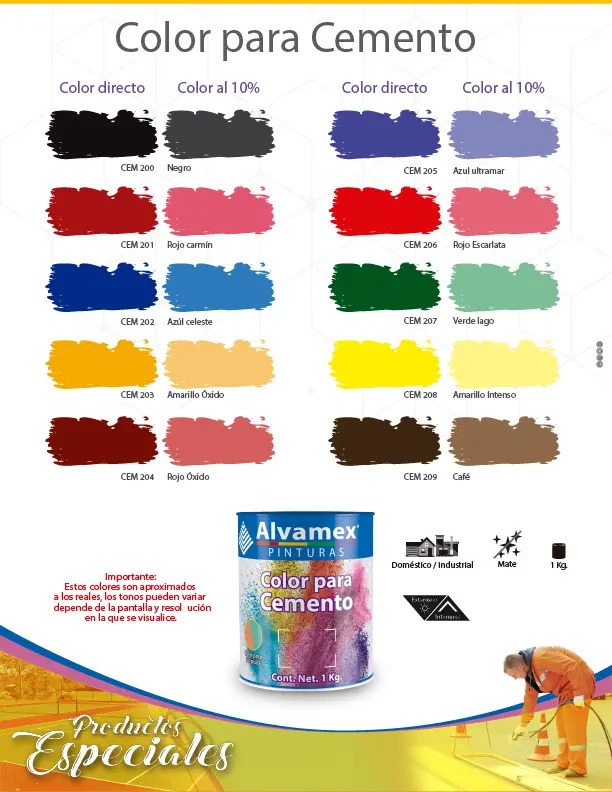 Pigmento para cemento Diferentes colores 1 kg. - Image 2